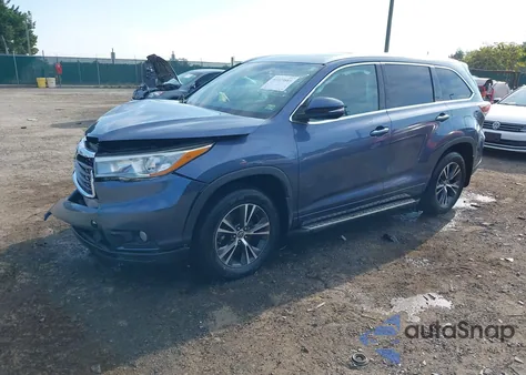 2016 Toyota Highlander Xle V6 from USA, damaged, VIN 5TDJKRFH4GS503764